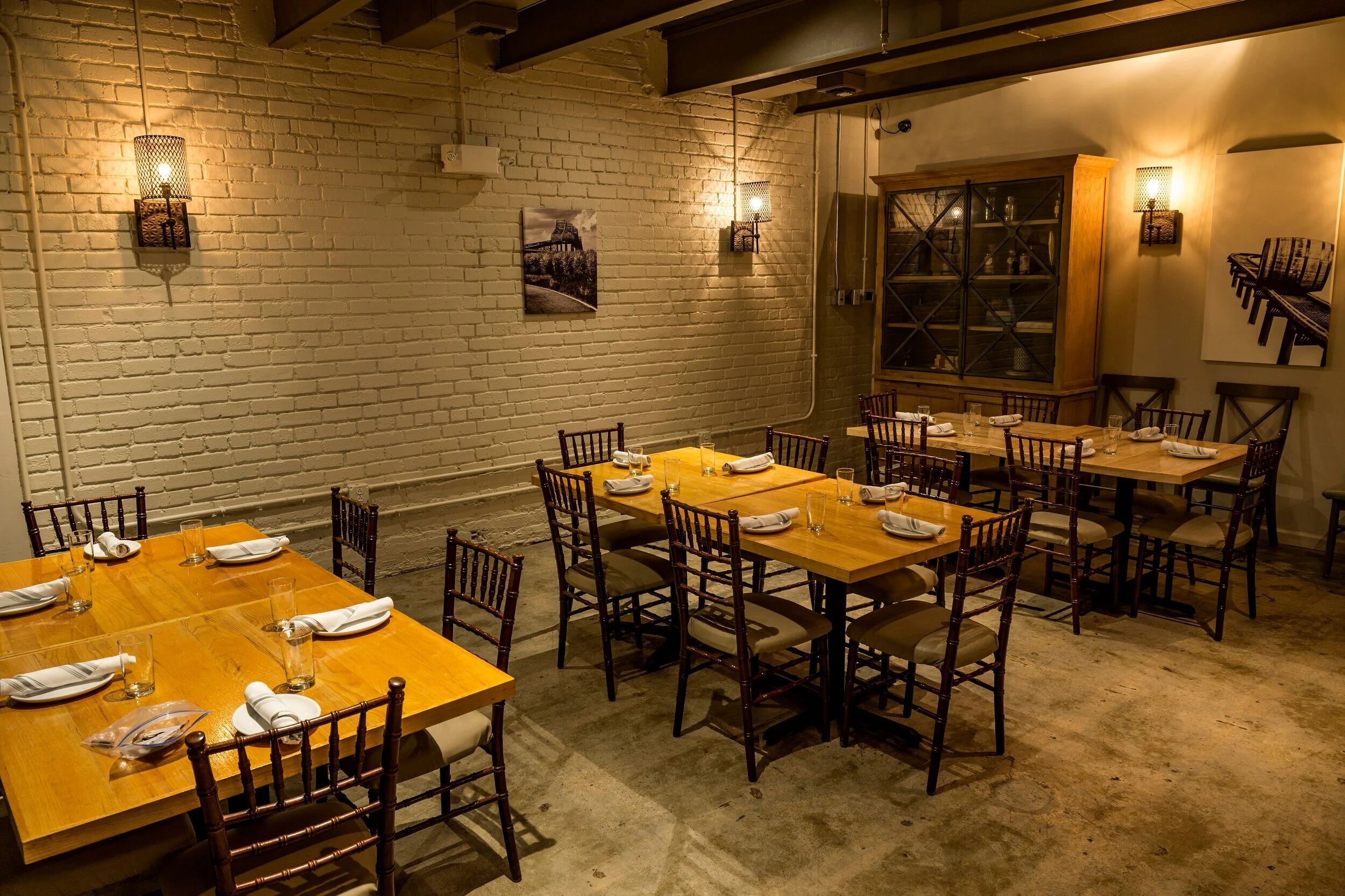 The Small Barrel Room at Lula Restaurant Distillery