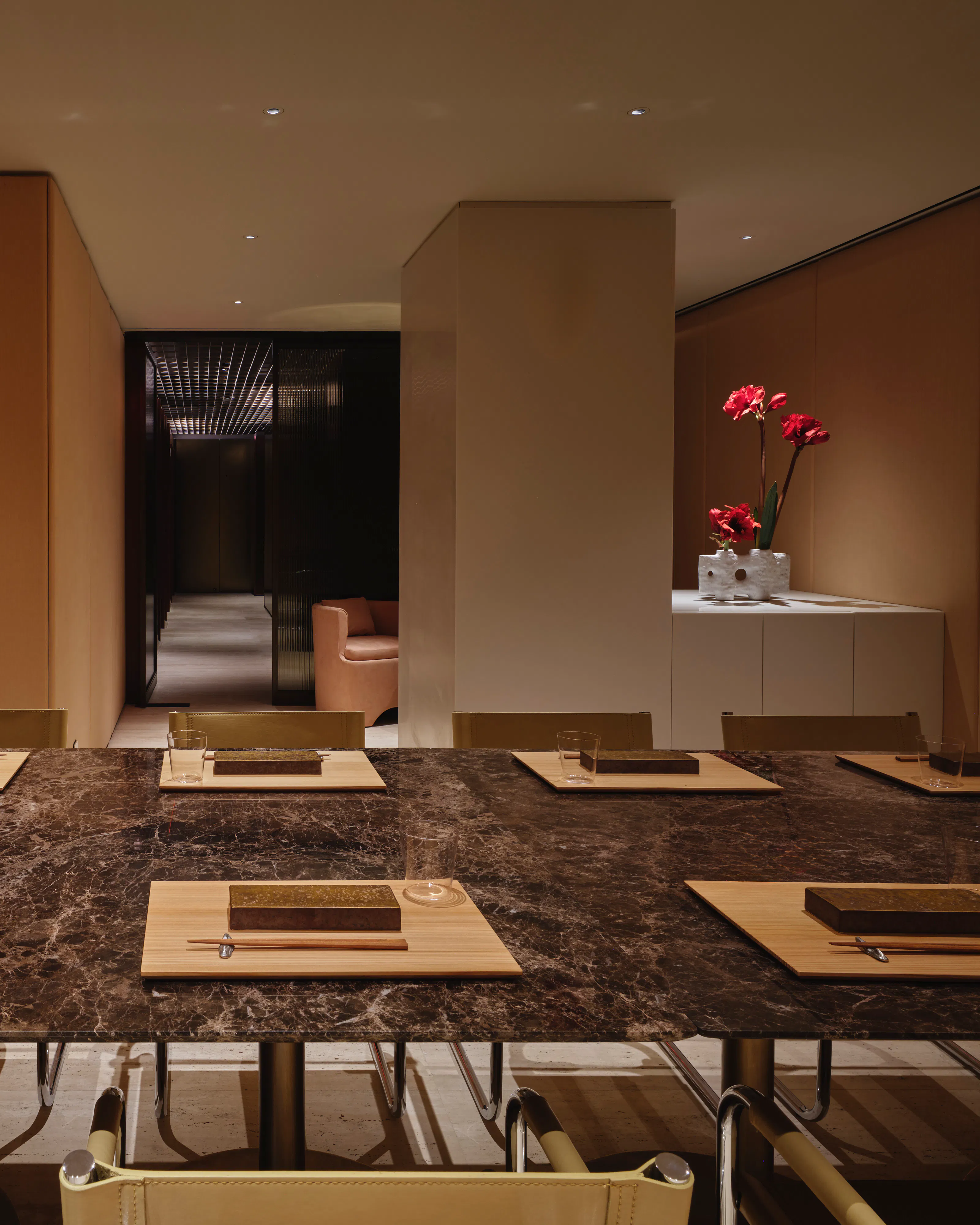 Private Dining Room with lounge area at hakubai