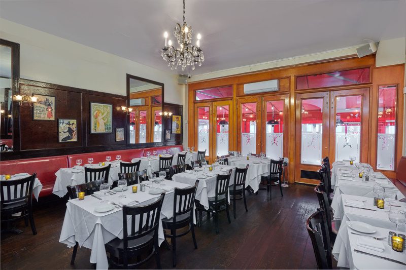 Two-room restaurant at Jacques Brasserie