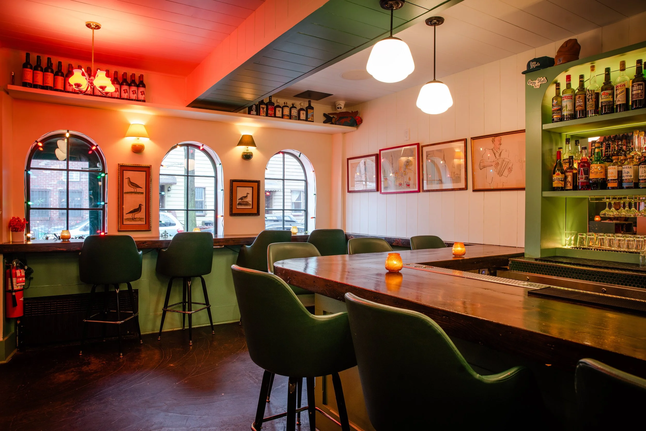 the bar at Cozy Royale