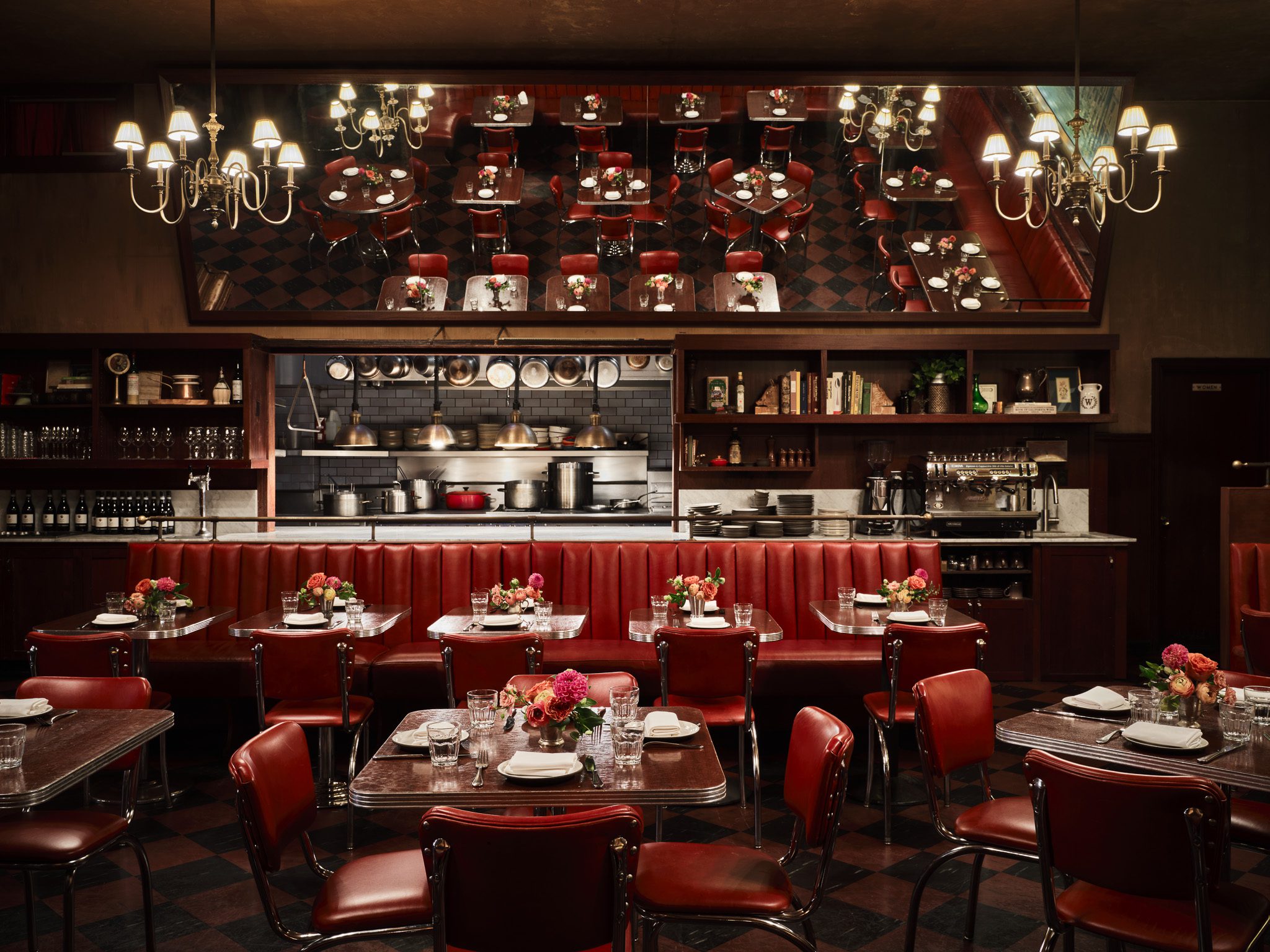 The Main Dining Room + Bar at Tosca Cafe