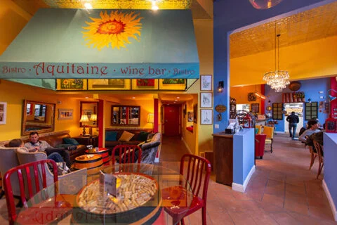 Semi-private rooms at Aquitaine Wine Bar & Bistro