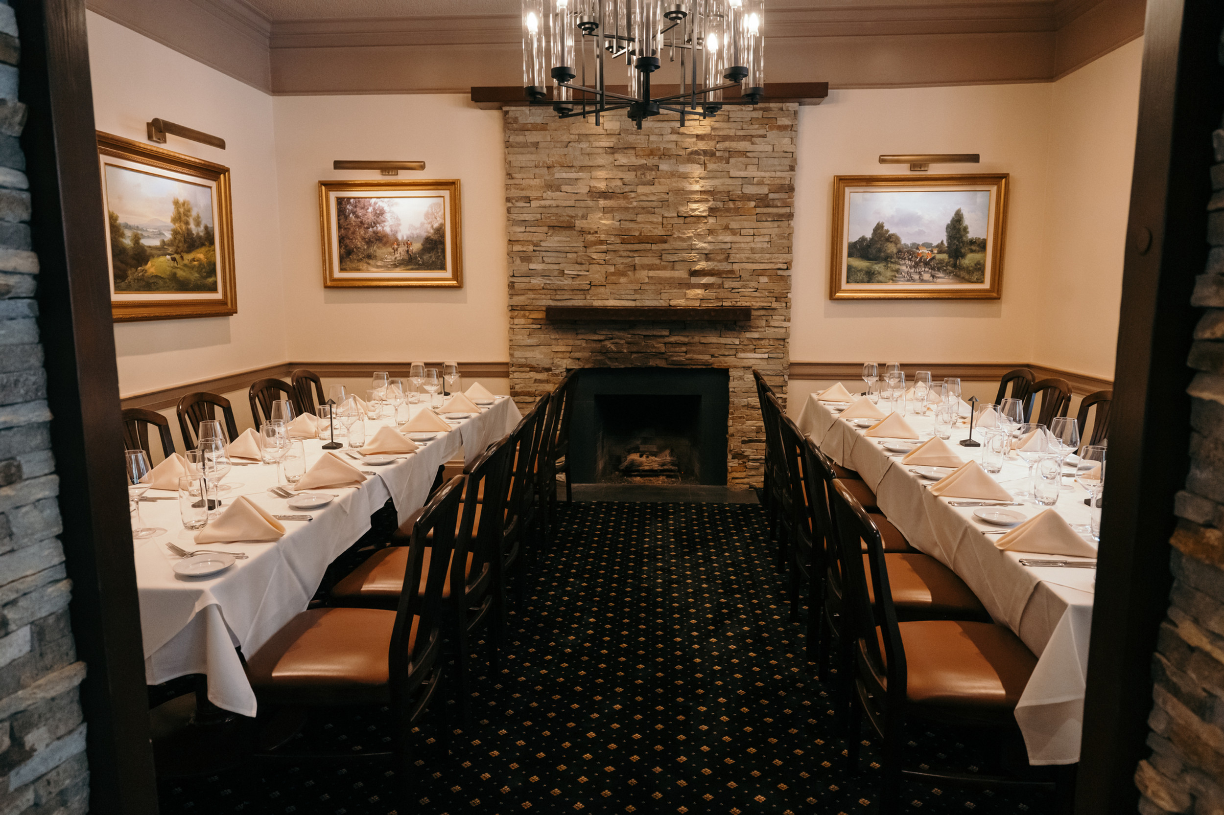 Semi-private dining at Anton & Michel Restaurant
