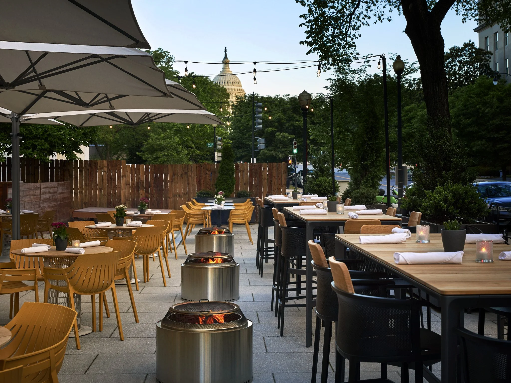 Outdoor Patio at Art and Soul at Yotel Washington DC