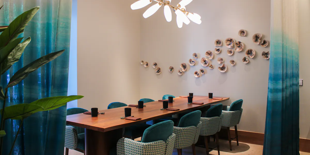 Private dining space at Oribu