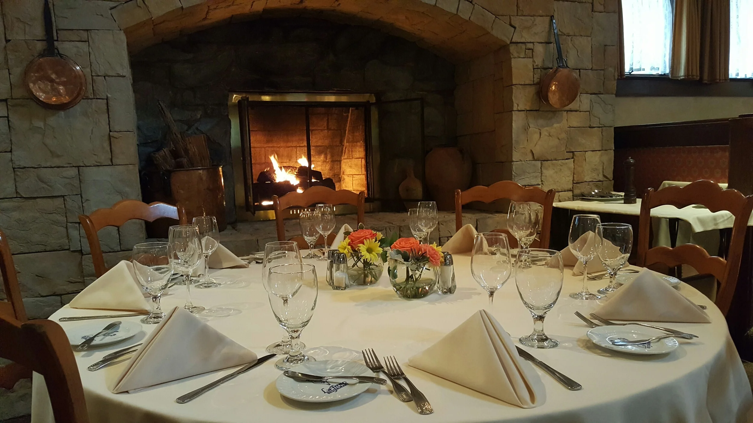 Private room at La Ferme Restaurant