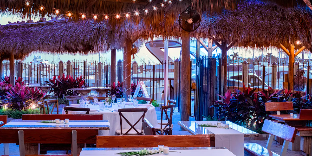 Outdoor Tiki's at Monty's Raw Bar