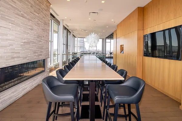 10th Floor Fireplace Area at Eno Vino Downtown