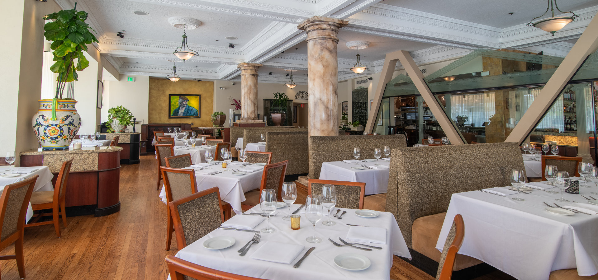 The Main Dining Room at L'Opera Italian Restaurant