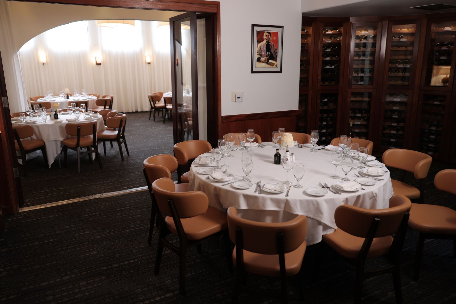 Wine room at Panzanella Ristorante