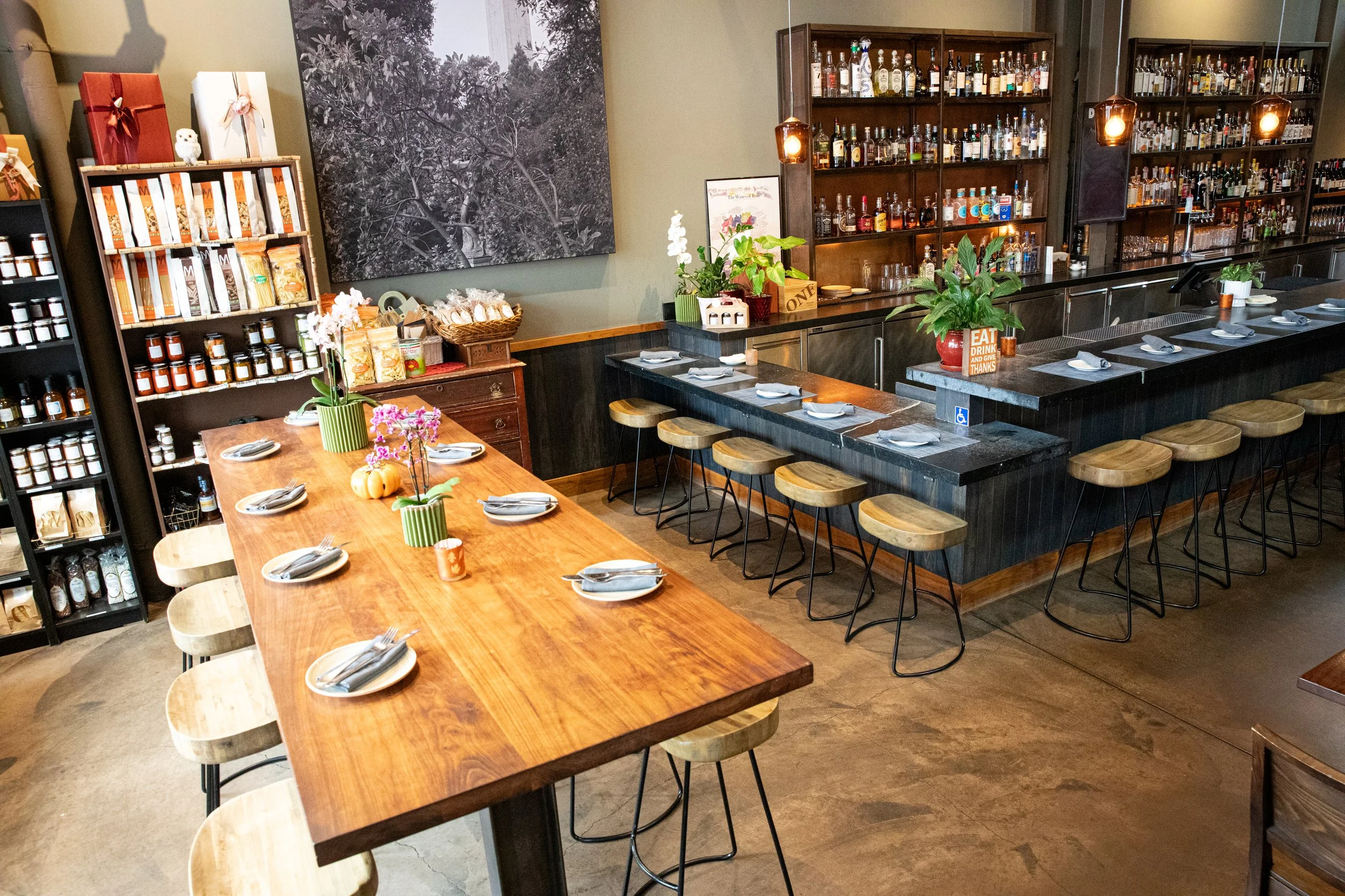 Bar Community Table at Donato & Co.