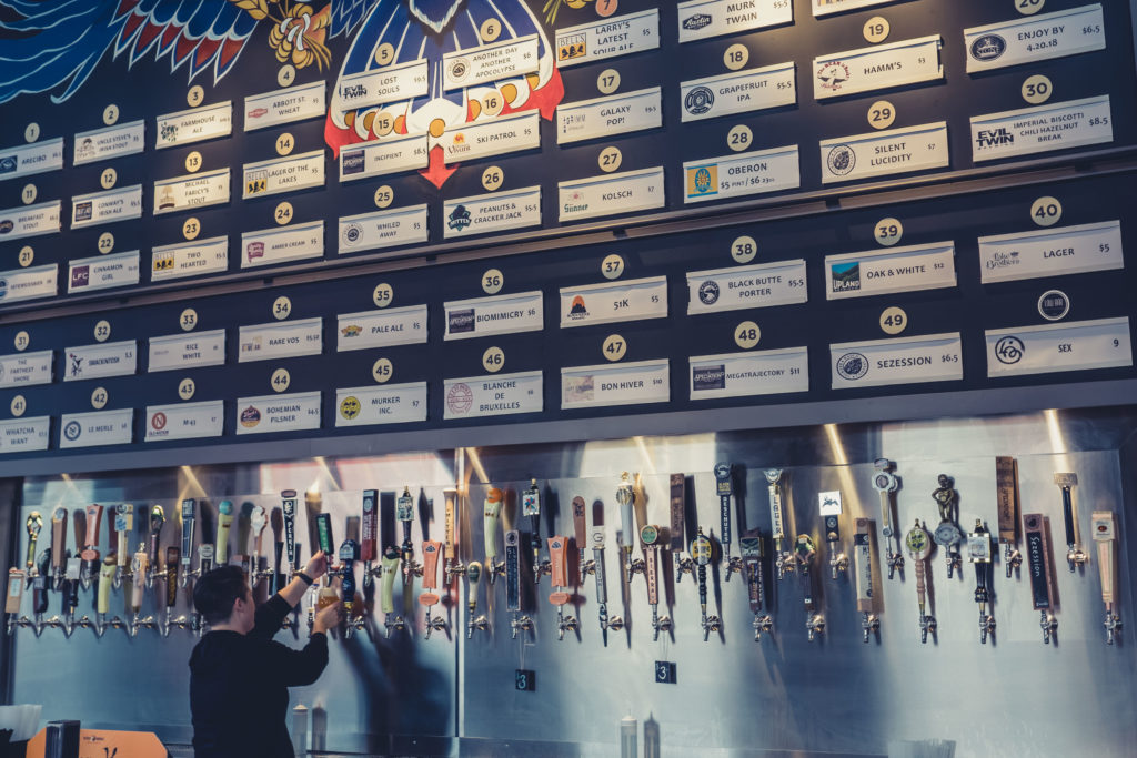 Tap Wall at 7 Monks Taproom