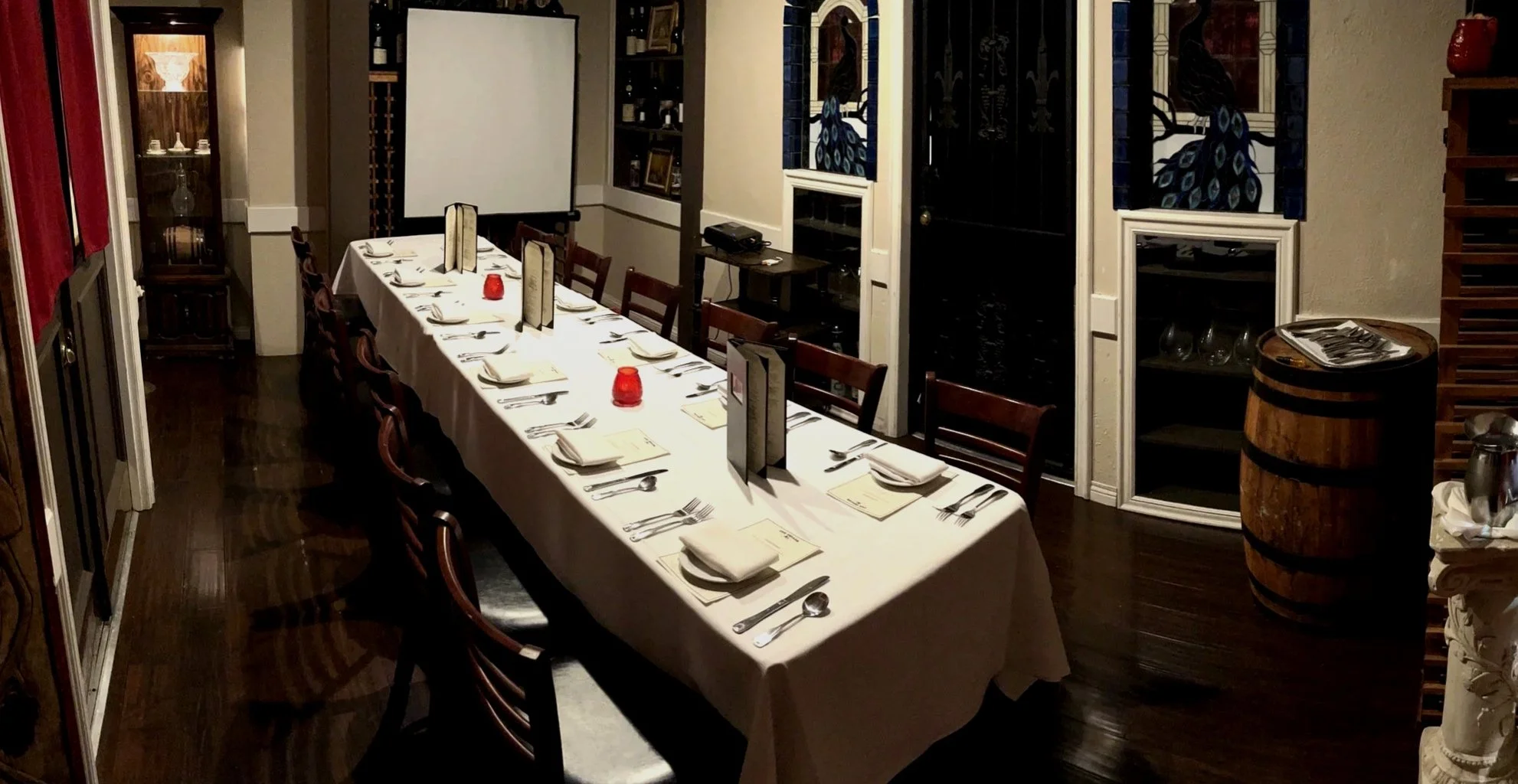Private dining room at The Cellar Restaurant