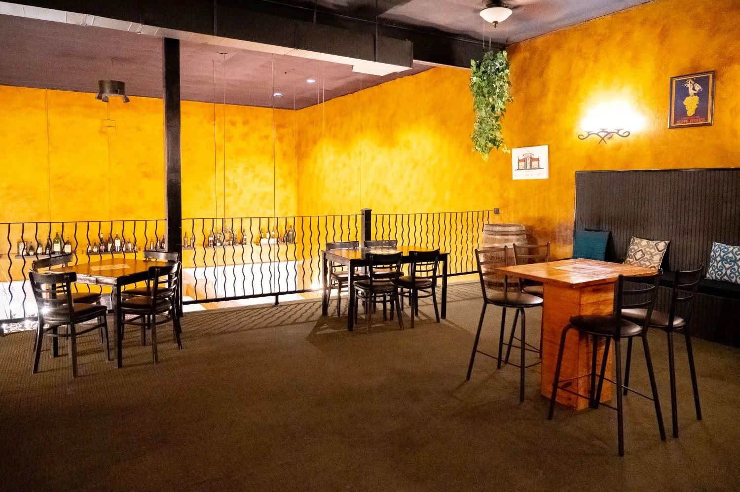 Upstairs private dining room at Copa Wine Bar & Tasting Room
