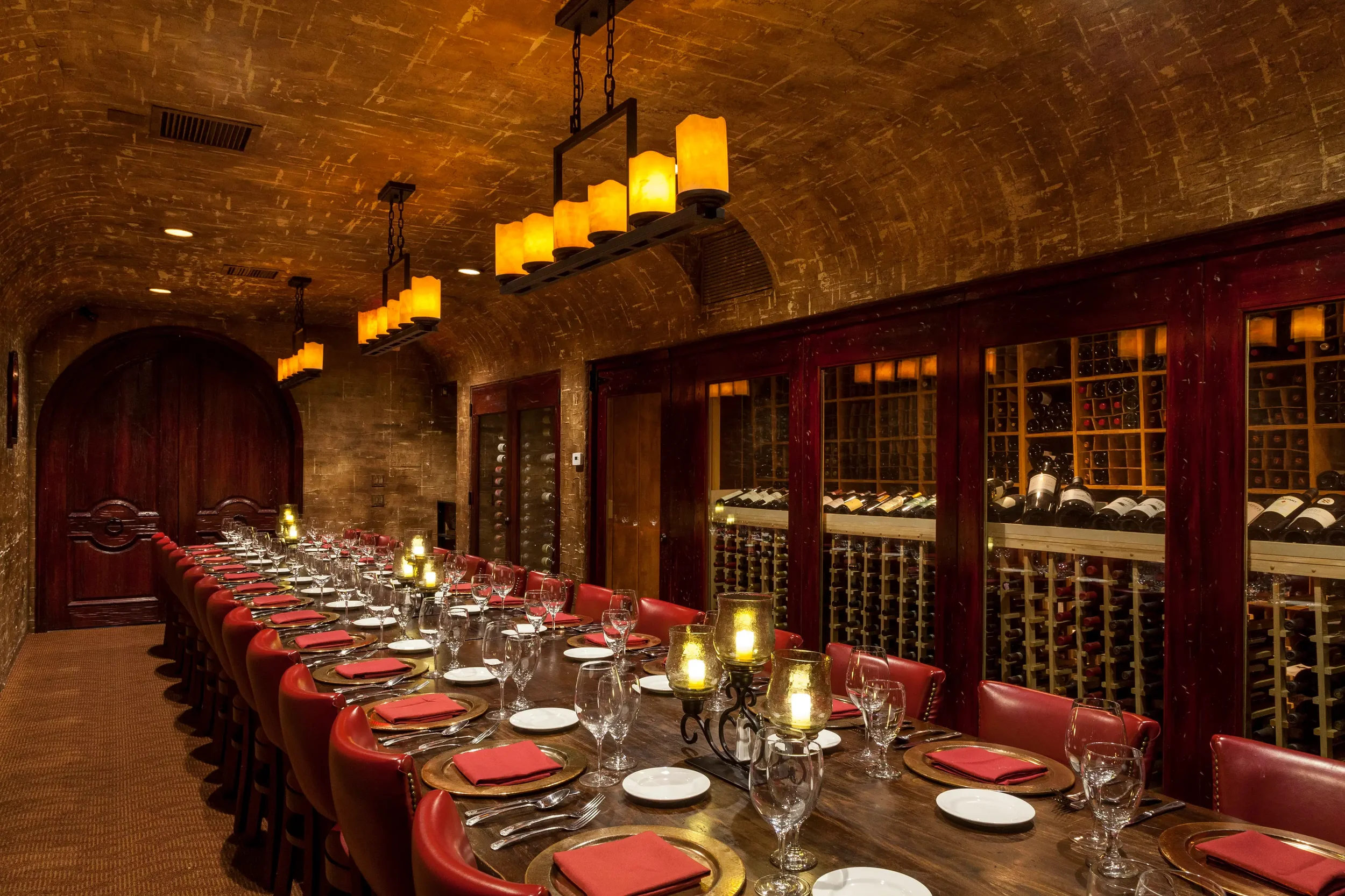 the wine cellar at Luciana's Ristorante