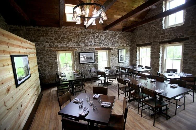 A portion of the restaurant at 1847 at the Stamm House