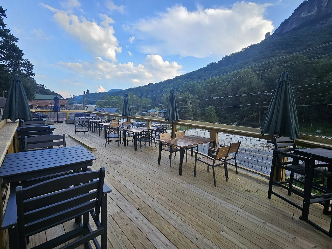 Rooftop Deck at Chimney Rock Smokehouse
