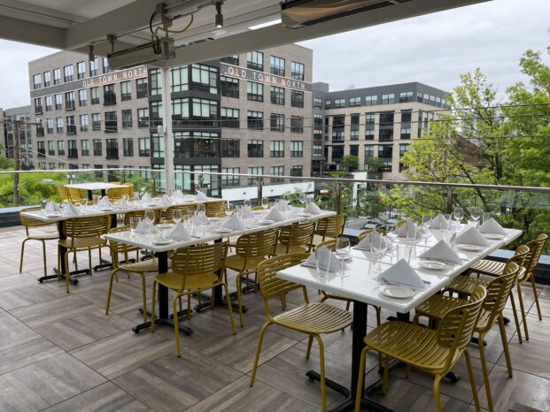 Enclosed roof top space at Hank's Oyster Bar, Old Town