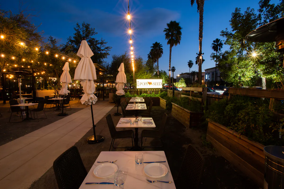 Garden Area at Poppy & Seed