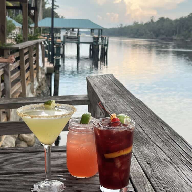 Waterfront deck at Barbara Jean's On The Water