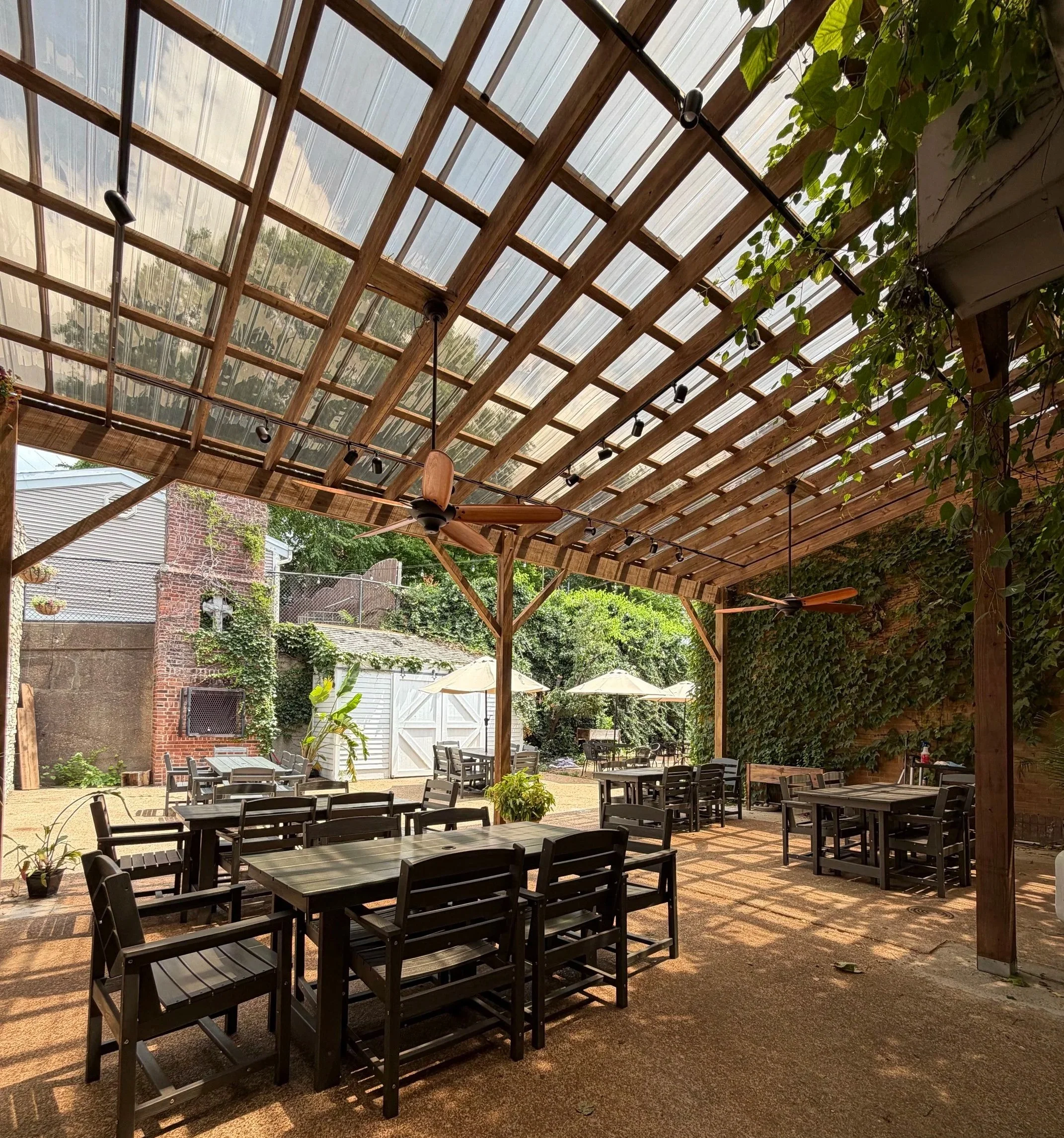 Patio at Pieces Board Game Bar & Restaurant