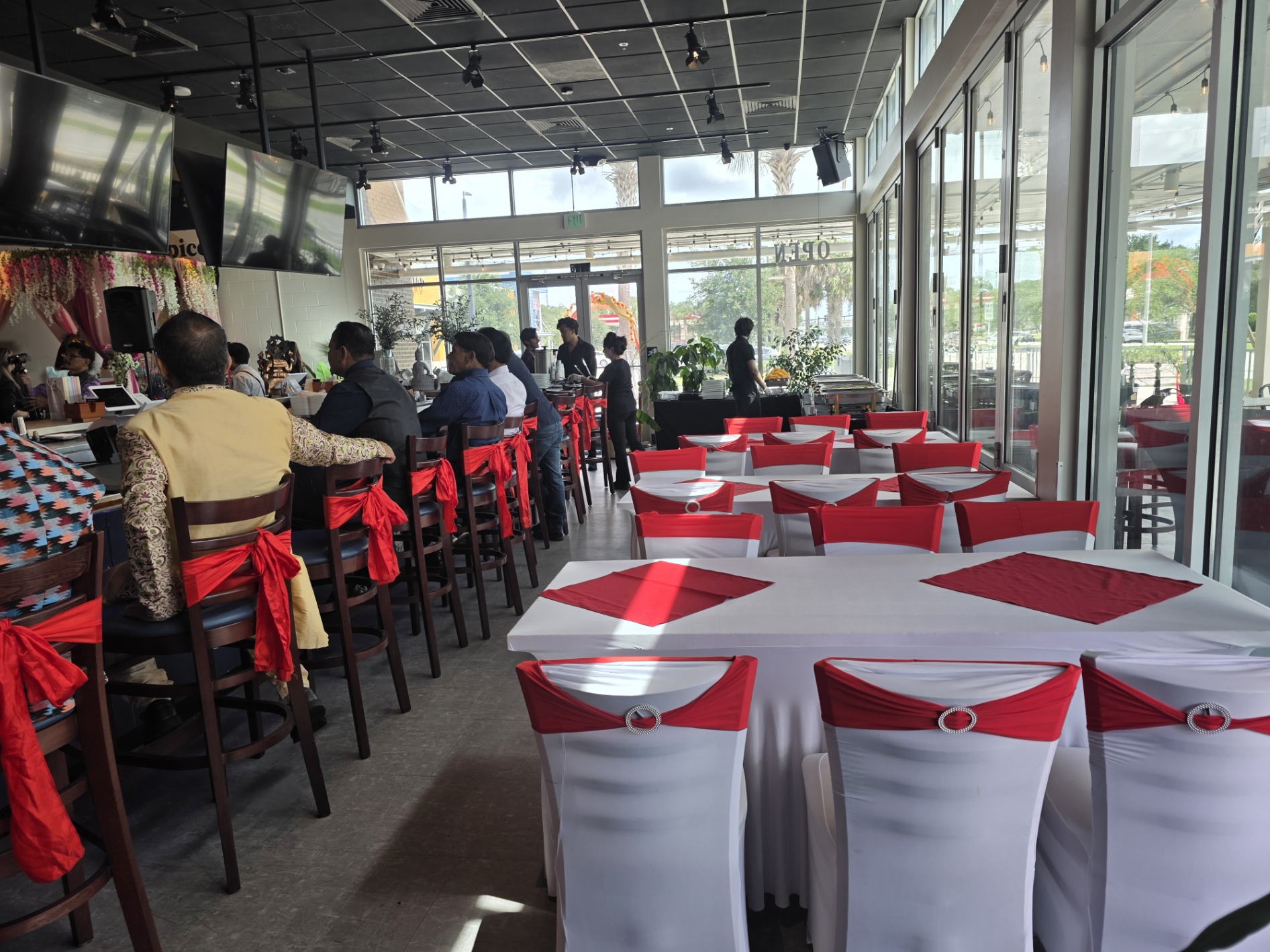 Private dining area at JaxSpice – Gate Parkway