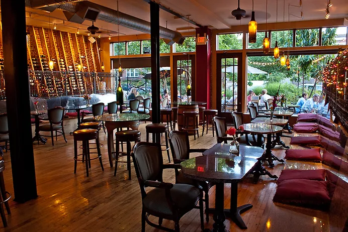 Half Upstairs Dining Room / Half Rooftop Patio at Sasha's Wine Bar on DeMun