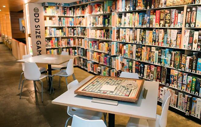 Full event space at Shuffles Board Game Cafe