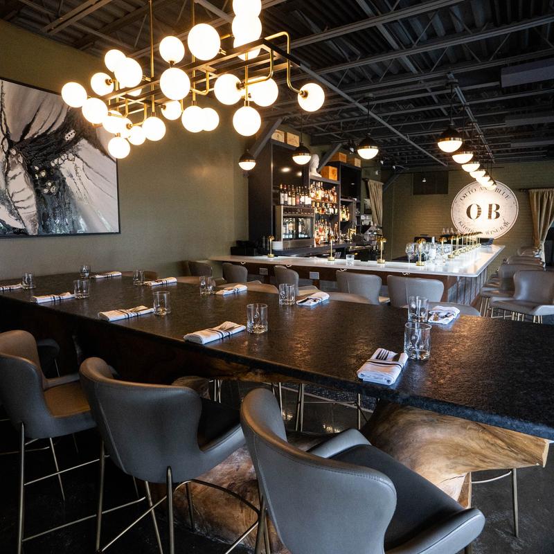 Indoor dining room at Otto and Blue