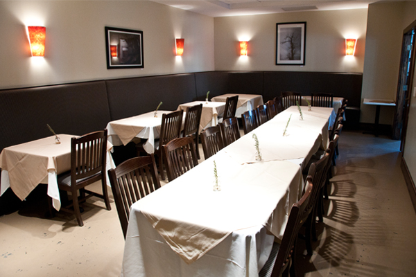 Smaller private room at Meridian Restaurant