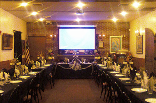 Banquet room at Louie's Pizza & Italian Restaurant