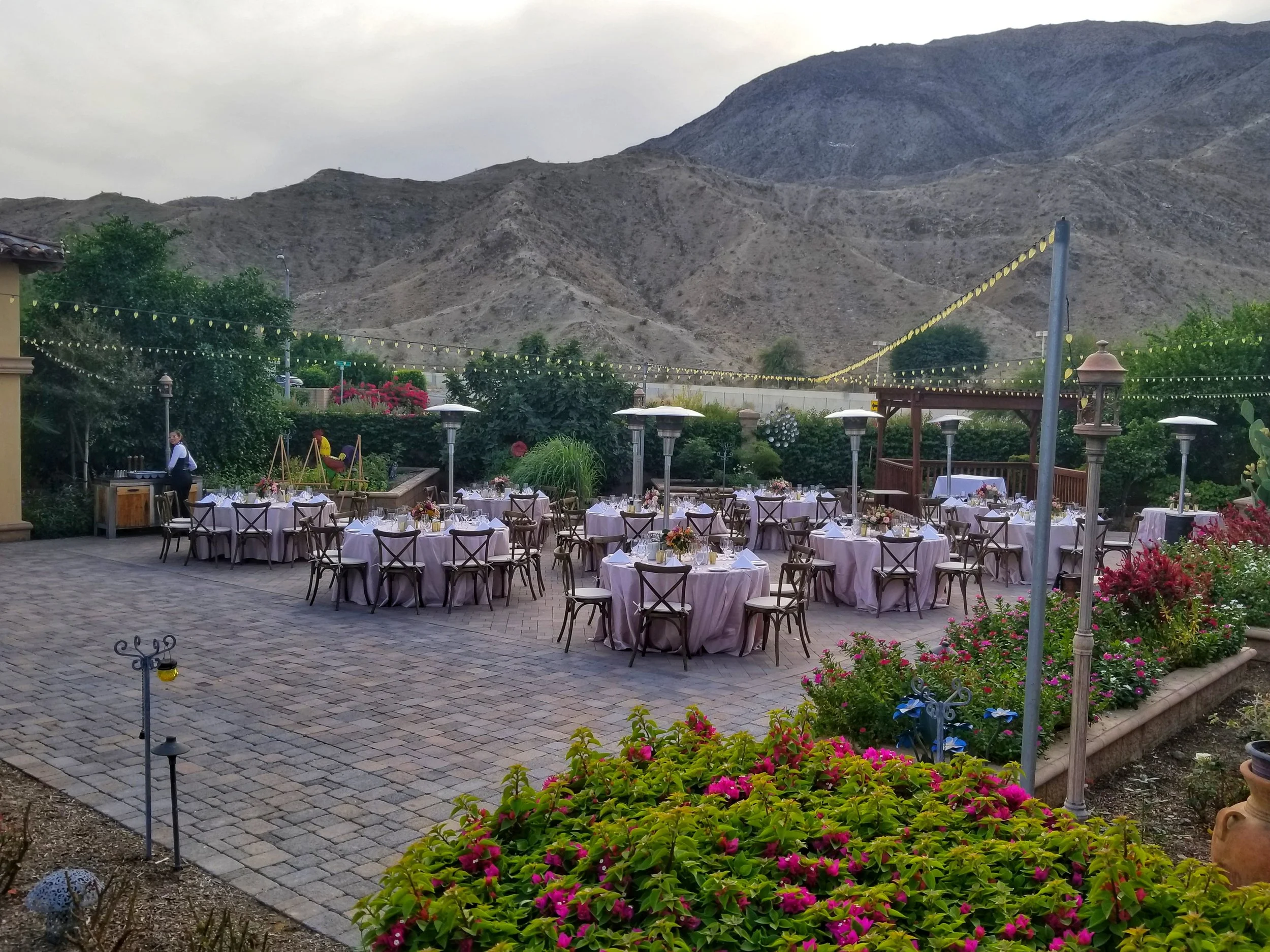 Outdoor piazza at La Spiga Ristorante Italiano