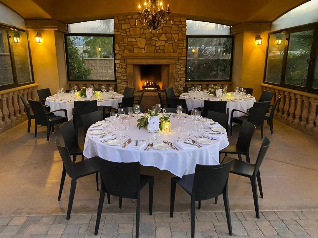 Outdoor gazebo with fireplace at La Spiga Ristorante Italiano