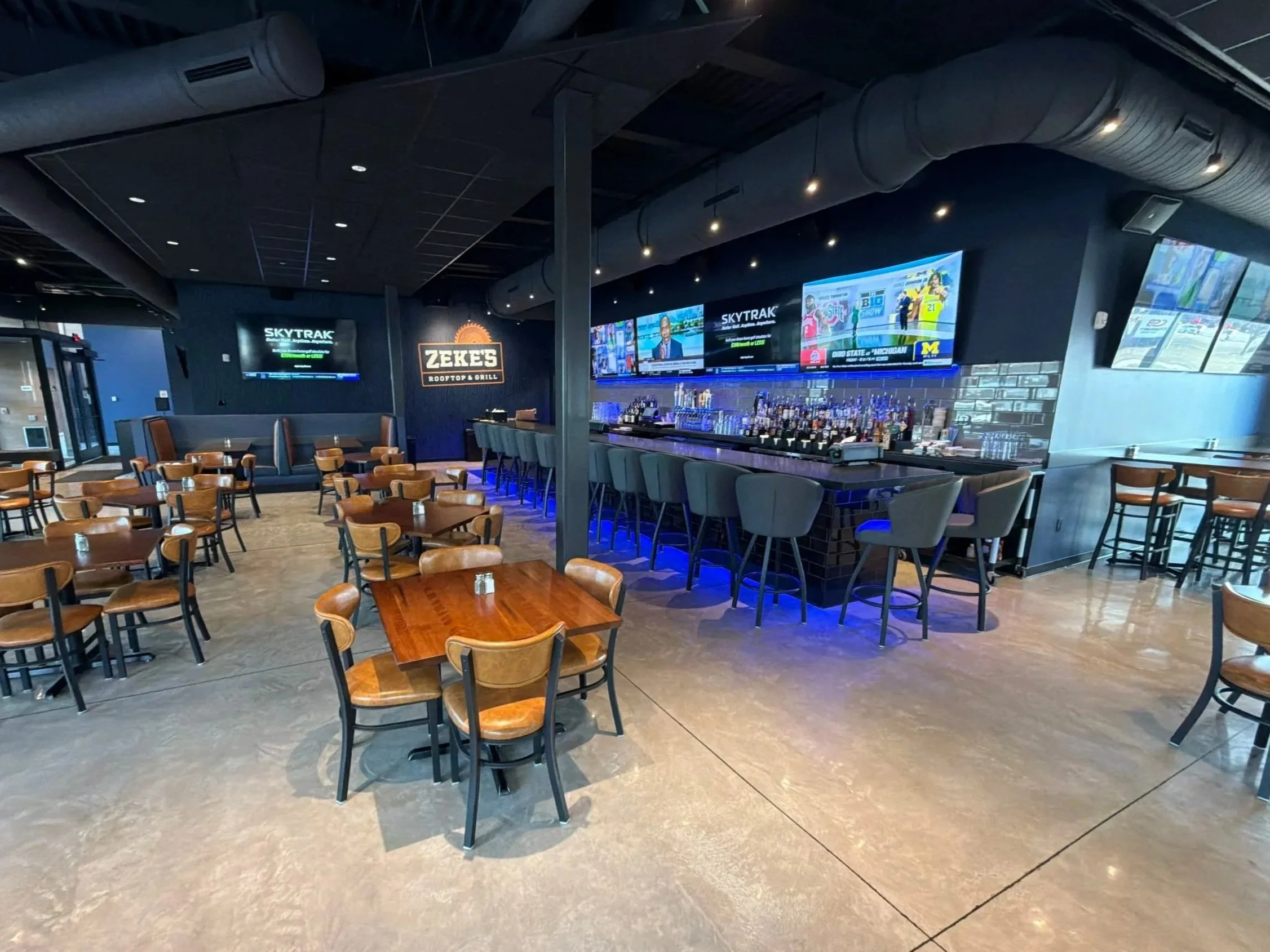 Event space at Zeke's Rooftop & Grill