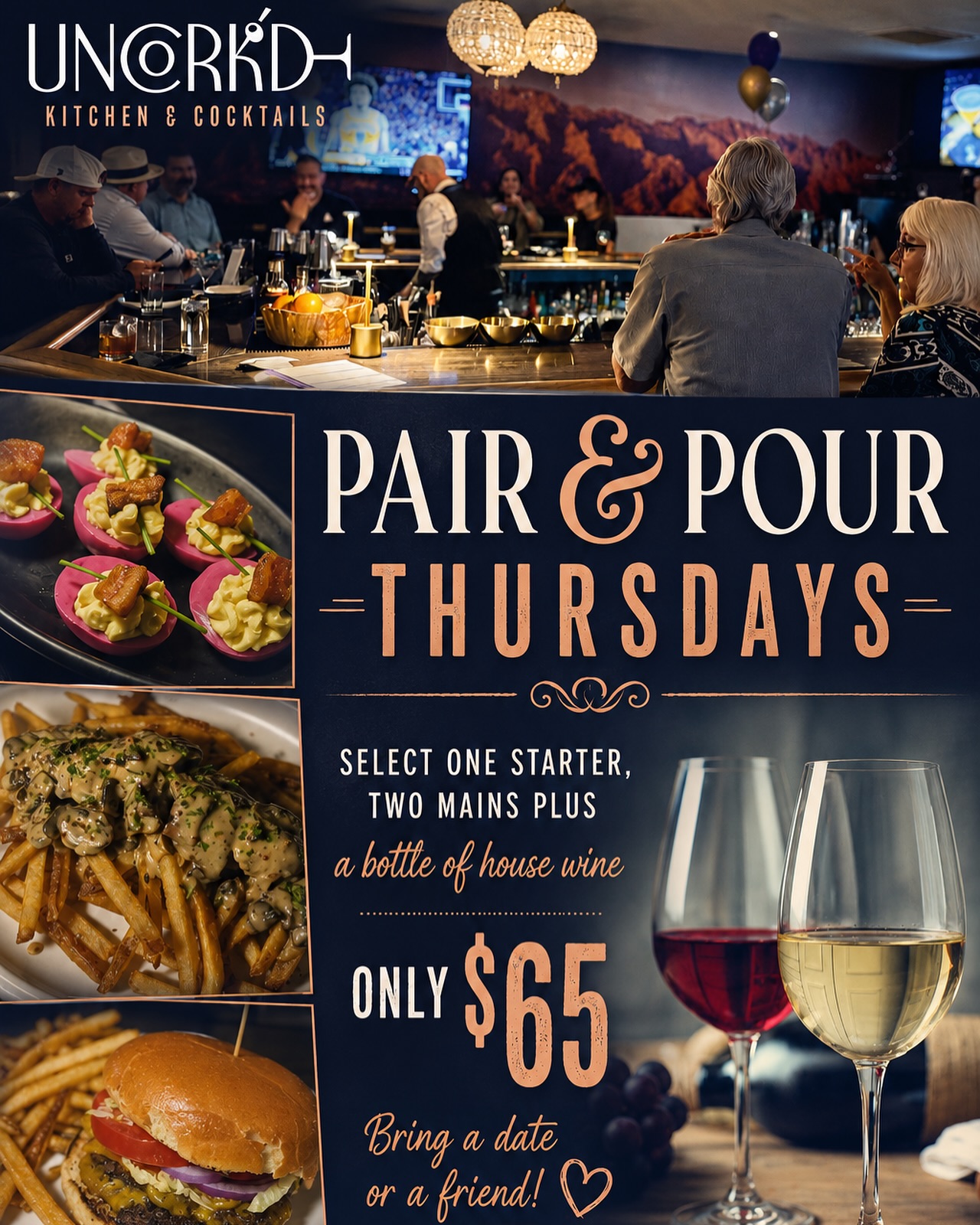 Full restaurant buyout at UnCork'd Kitchen & Cocktails