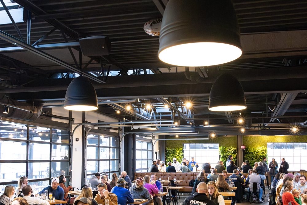 High Top Dining at Cinderlands Warehouse
