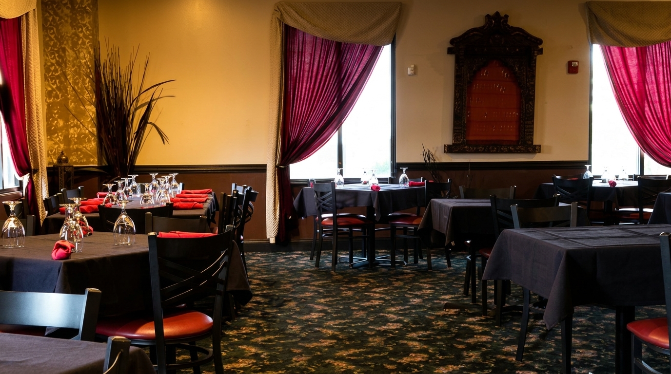 Private dining room at Indian Spice Train