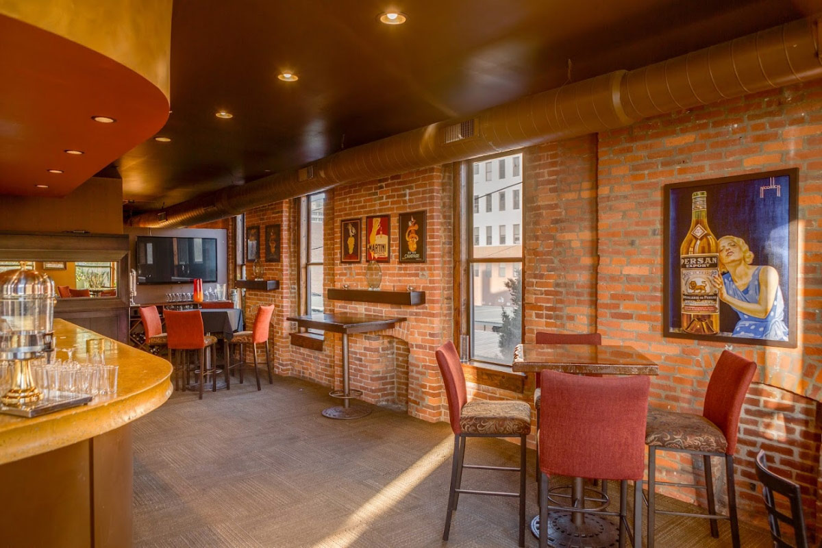 Second-level bar and lounge at Sidebar