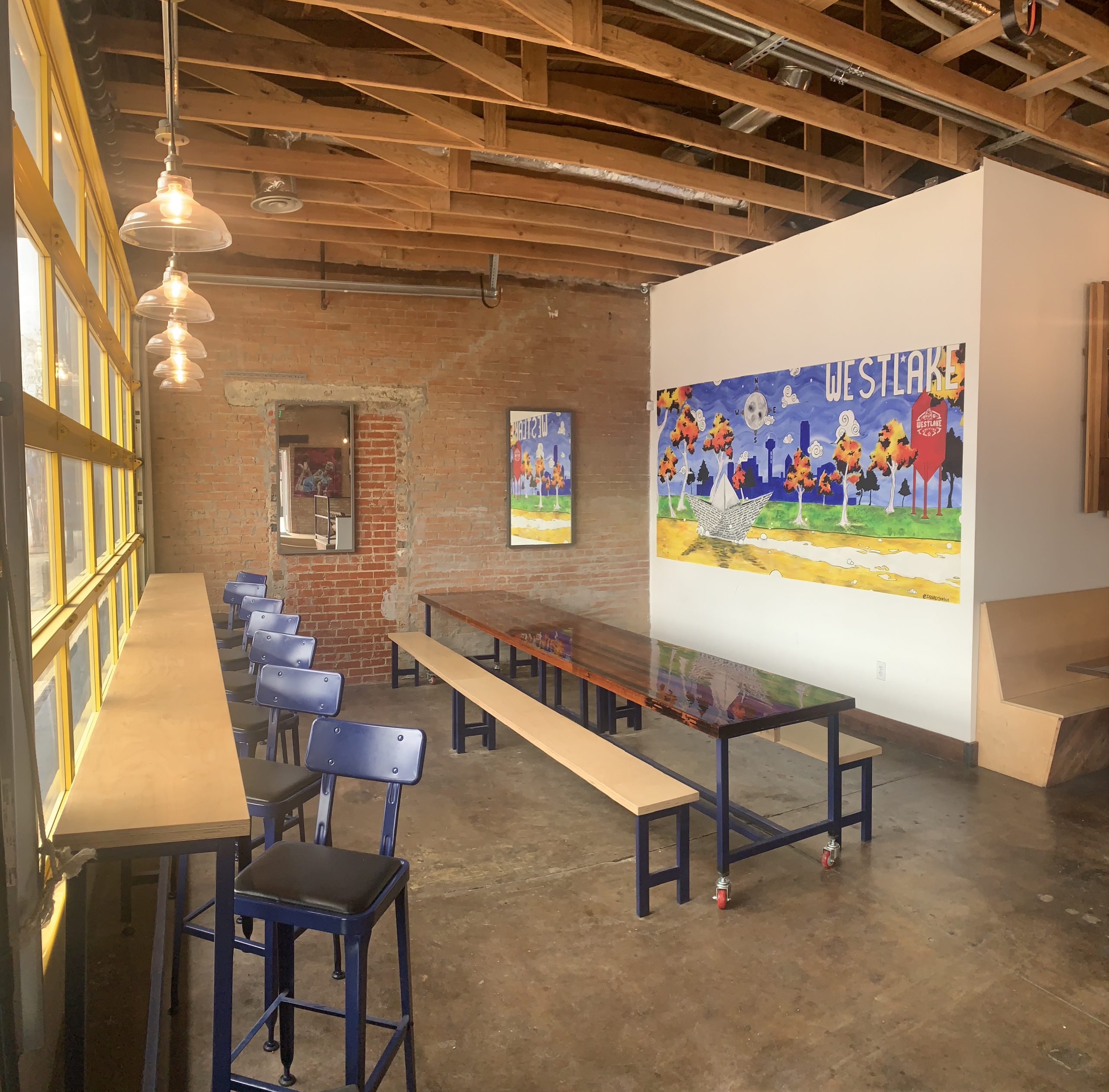 Reserved group areas at Westlake Brewing Company