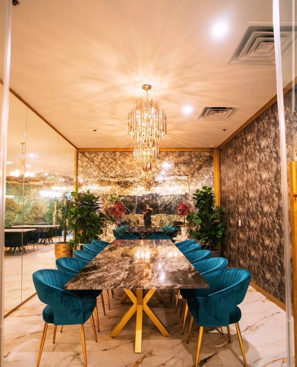 Private dining room at Sheesha Lounge & Grill