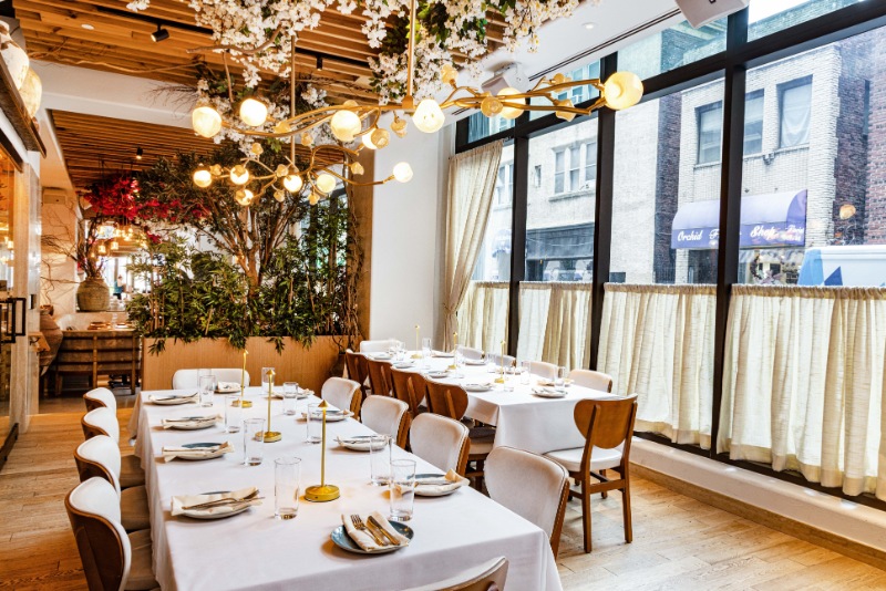 Semi-private event space at Almyra