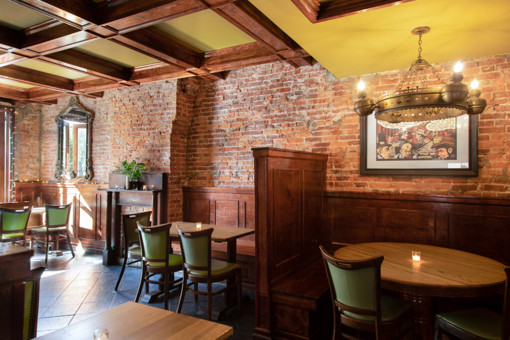 Upper-level semi-private dining area at South Philadelphia Tap Room