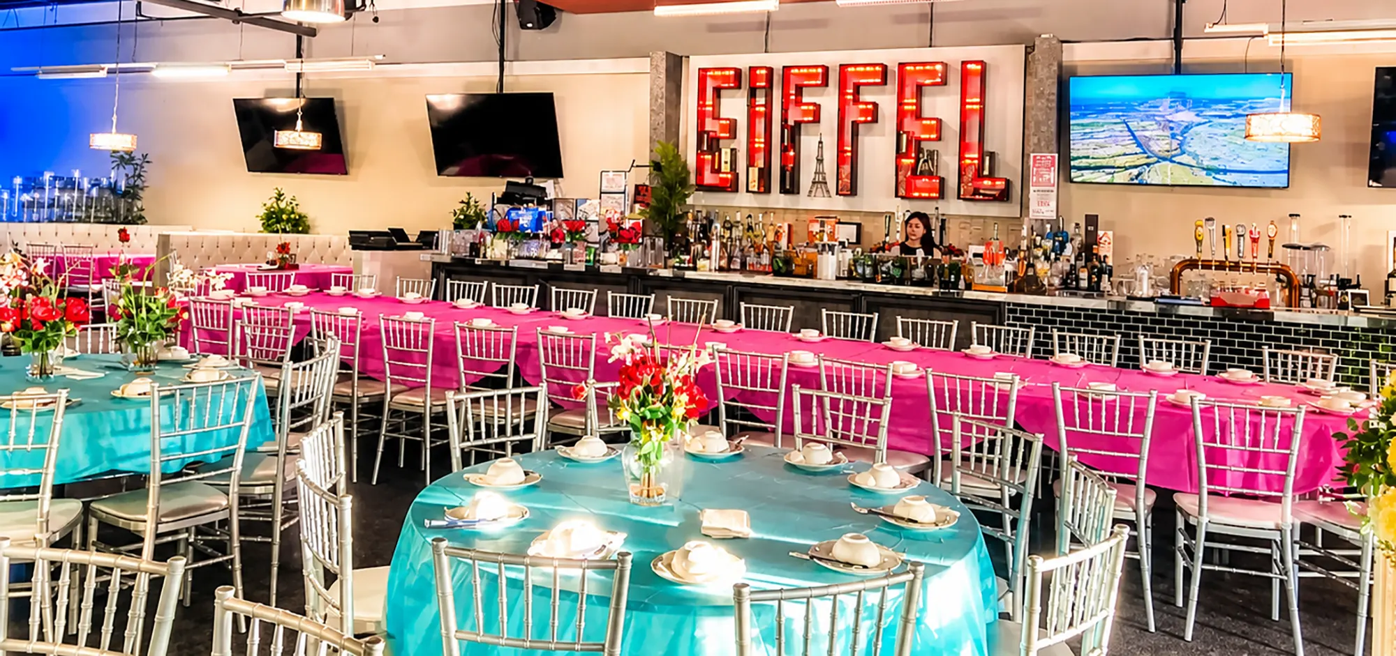 Banquet space at Eiffel Seafood Restaurant & Banquet